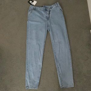 Asymmetric Waist Tall Mom Jean